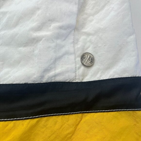 Balenciaga Color Block Skirt Size 38 Striped White Yellow Black Mini - Picture 6 of 7